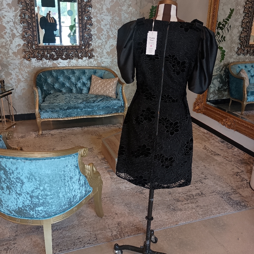 Elliott Lace mini dress with puffy short sleeve - Picture 3 of 3